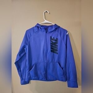 Nike dri-fit zip up purple hoodie